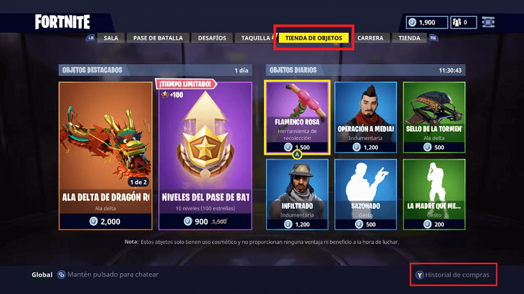 Fortnite-compras